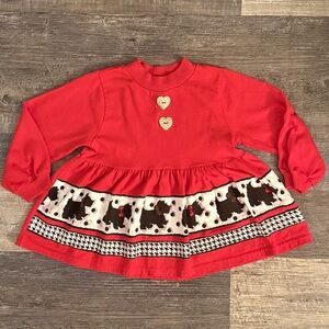 Vintage Buster Brown Red Scottie Dog Romper Baby Outfit Bubble One Piece